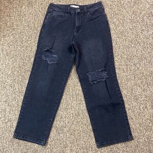 So Goods For Life Classic High Rise Straight Leg Distressed Jeans Size 9/29W